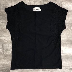 Claeson Black Large Top with Lace detailing